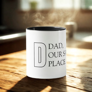 Taza para el Día del Padre con tipografía simple