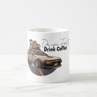 Taza para entusiastas de autos rápidos y café