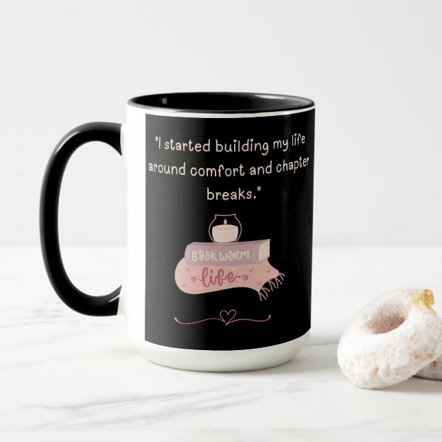 Taza para entusiastas literarios (Con donut)