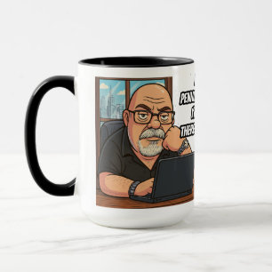 Taza para escritor que trabaja 15OZ diseñada por P