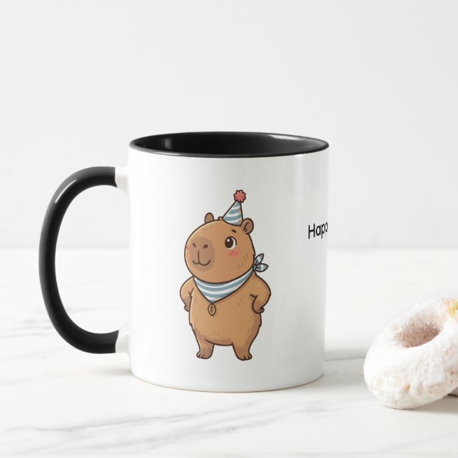 Taza para Fiesta de Carpincho Adorable | Celebraci (Con donut)
