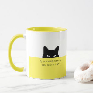 Taza para hablar con tu gato Sneaky Cat Amarillo