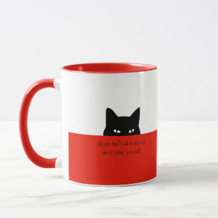 Taza para hablar con tu gato Sneaky Cat roja