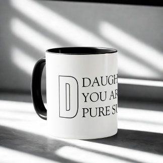 Taza para hija con tipografía simple