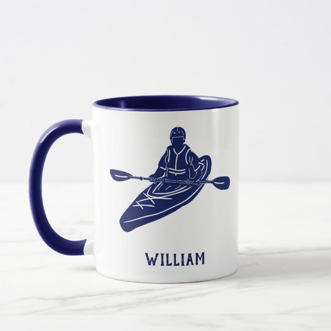 Taza Para Kayakers Navy Blue Kayak (Izquierda)