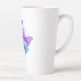 Taza para latte de mariposa para amantes del café