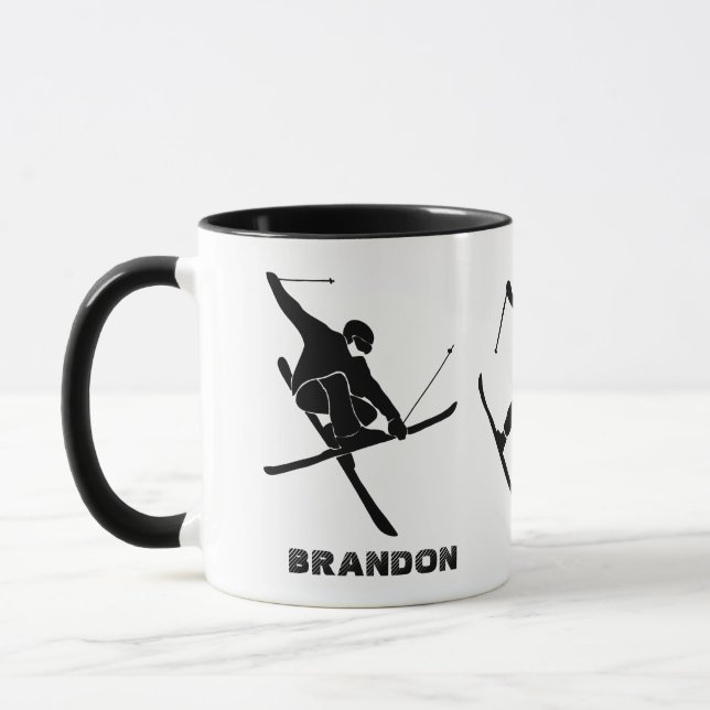 Taza Para los trucos de esquí personalizados (Izquierda)