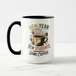 Taza para maestros de café nuevo año nuevos estudi