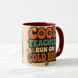 Taza para maestros geniales que corren con café fr