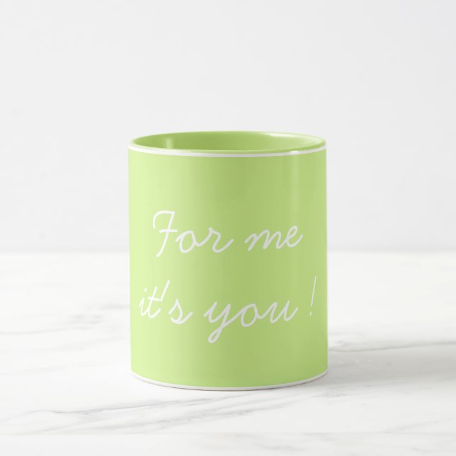 Taza Para mí eres tú Luz verde de San Valentín (Centro)