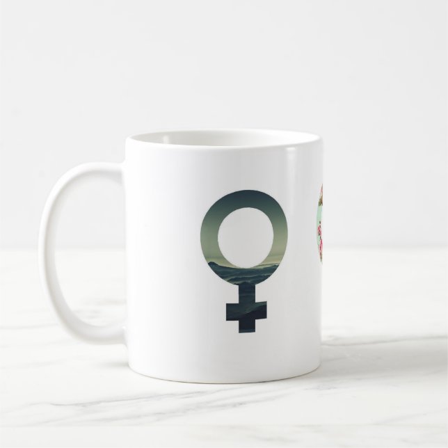 Taza para mujer del símbolo del género (Izquierda)