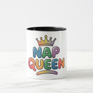Taza para mujeres Senior Funnies Reina de la siest