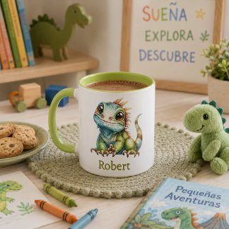 Taza para niños personalizada con diseño de animal