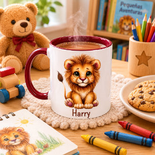 Taza para niños personalizada con diseño de animal