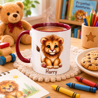 Taza para niños personalizada con diseño de animal