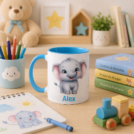 Taza para niños personalizada con diseño de animal