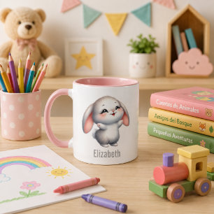 Taza para niños personalizada con diseño de animal