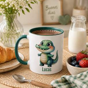 Taza para niños personalizada con diseño de animal