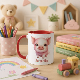 Taza para niños personalizada con diseño de animal