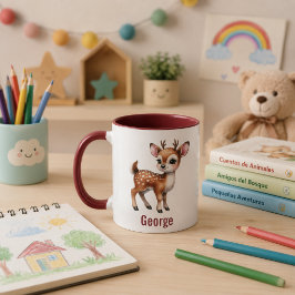 Taza para niños personalizada con diseño de animal