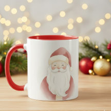 Taza para niños Santa acuarela Merry Mist | Jolly