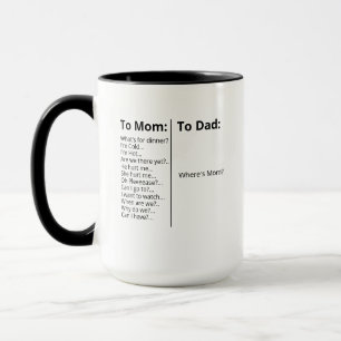 Taza para padres, regalo para mamá, divertido