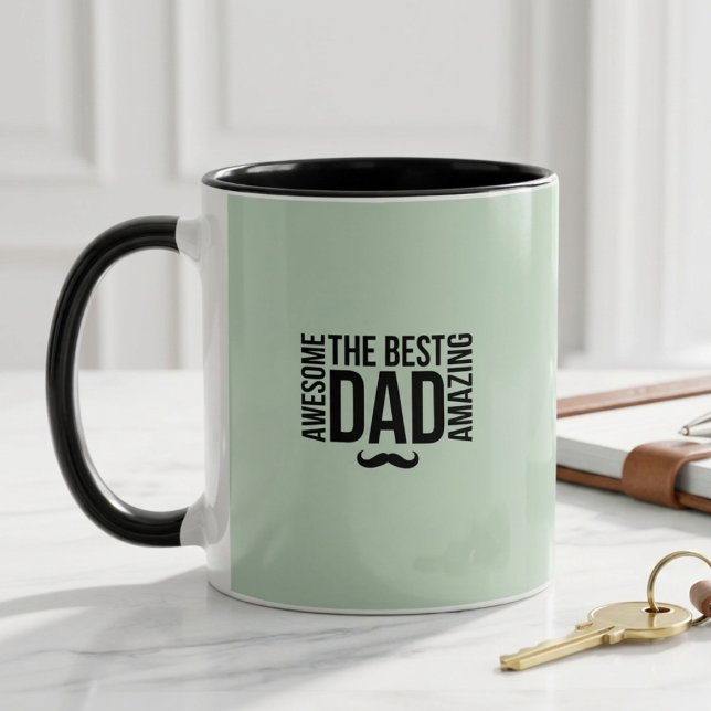 Taza para papá de elegante verde salvia (Subido por el creador)