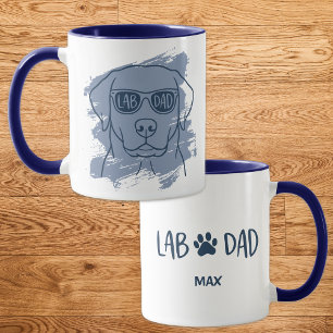 Taza para papá de Labrador con nombre personalizad