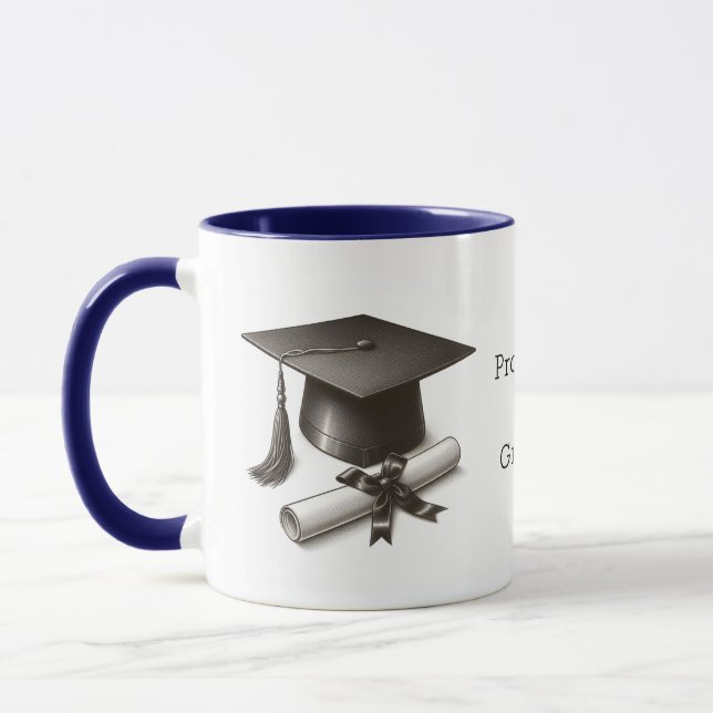 Taza para papá orgulloso de un graduado (Izquierda)