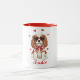 Taza para perro Cavalier King Charles día de San V