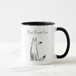 Taza para perro Mejor Amigo - Ilustración de dibuj