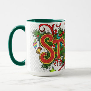 Taza para profesionales festivos de estilista y es