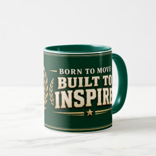 Taza para profesor de EF, Nacido para moverse cons