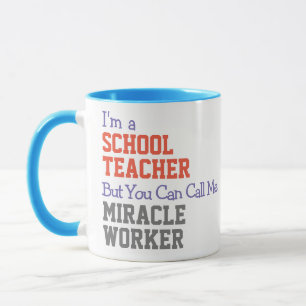 Taza para Profesor de Escuela Trabajador Milagroso