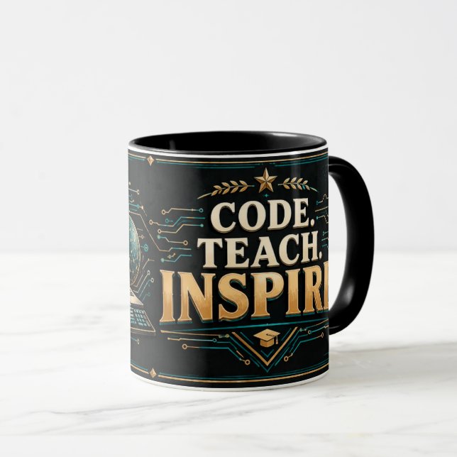 Taza para profesor de informática, Código Enseña I (Anverso derecho)