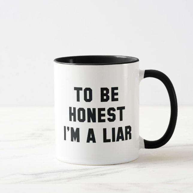 Taza Para ser honesto, soy un mentiroso (Derecha)