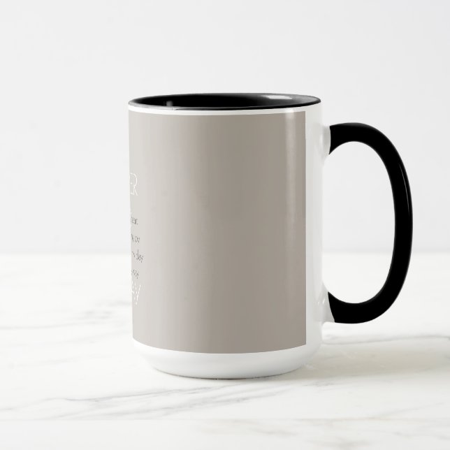 Taza Para siempre y un poema del día (Derecha)