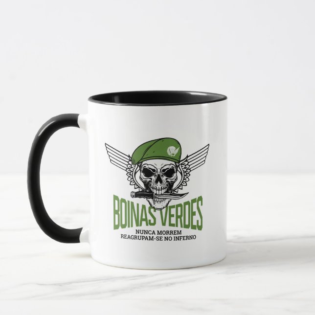 Taza Paracaidista de cráneo verde de Beret (Izquierda)