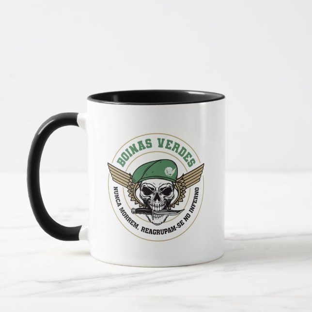 Taza Paracaidista de cráneo verde de Beret (Izquierda)