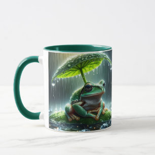 Taza Paraguas de la hoja de rana cuta Fantasy