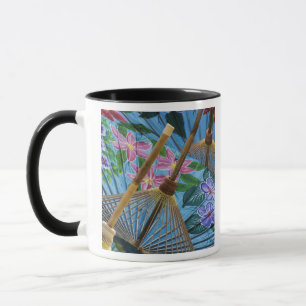 Taza Paraguas decorativos pintados a mano en el pueblo