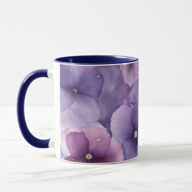 Taza Paraíso de las flores de las violetas (Izquierda)