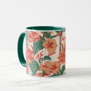 Taza Paraíso floral tropical