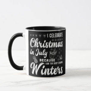 Taza Paraíso Invernal Navidad En Julio Tiempo De Playa