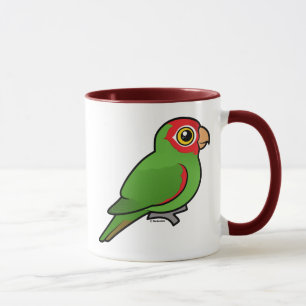Taza Parakeet Rojo-enmascarado