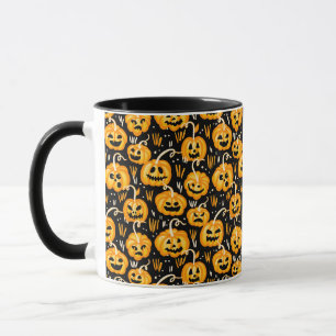 Taza Parche de calabaza de Halloween Jack O Lantern