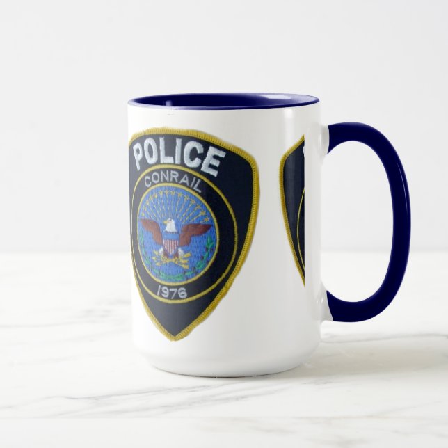 Taza Parche de la policía ferroviaria de Conrail (Derecha)