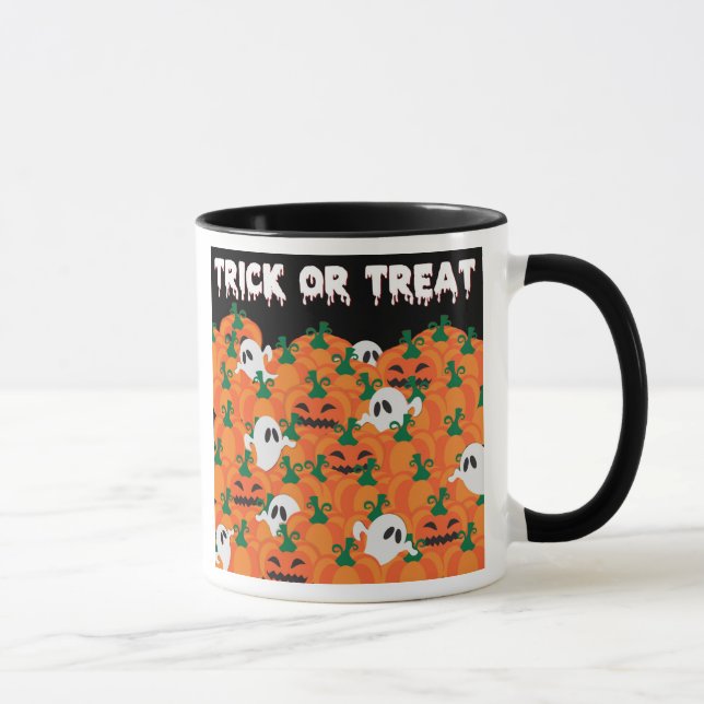 Taza Parche Halloween Ghosts Haunted Pumpkin (Derecha)