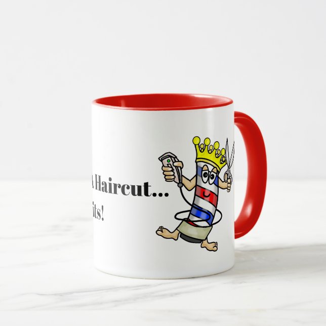 Taza ¡Pare Y El Pelo Se Corta Dos Bits! Barber Mug (Anverso derecho)