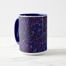 Taza Parecen azules y rosados texturados en la pared